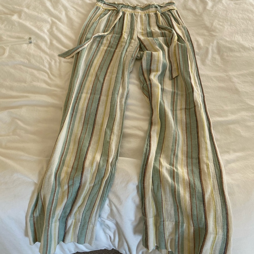 Jolt Multicolor Striped Linen Pants